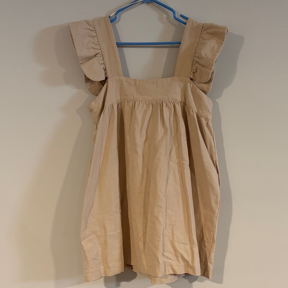 Pomander Place Sandstone Hazel Flutter Sleeve Mini Dress